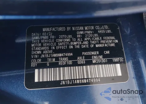 2022 Nissan Rogue Sport S Awd Xtronic Cvt from USA, damaged, VIN JN1BJ1AW8NW474994